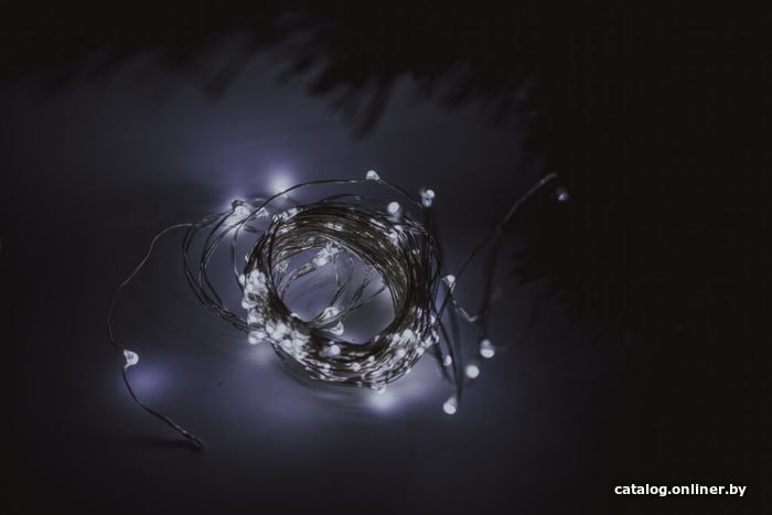 

Новогодняя гирлянда Огоньки Диодная нить роса 088/4 50Led (белый)