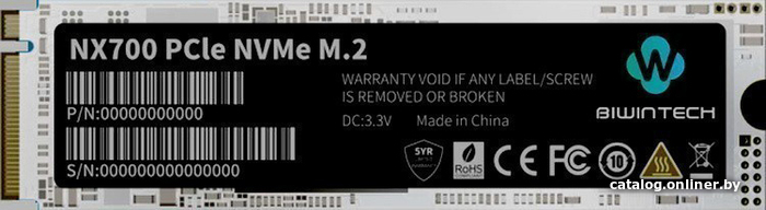 

SSD Biwin NX700 512GB 82P1E9#G