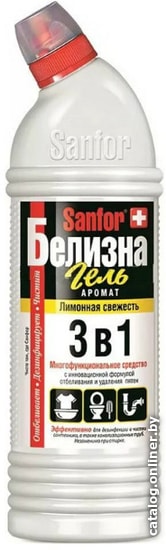 

Средство для сантехники Sanfor 3в1 Белизна Лимонная свежесть 700 г