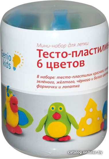 

Набор для лепки Genio Kids Тесто-пластилин TA1065V (6 цветов)