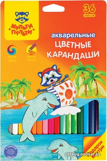

Набор цветных карандашей Мульти-пульти Енот в Карибском море CP_16678 (36 цветов)
