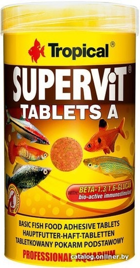 

Сухой корм Tropical Supervit Tablets A 340 шт 250 мл