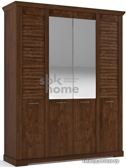 

Шкаф распашной SbkHome Кантри 11308 (орех рибек темный)