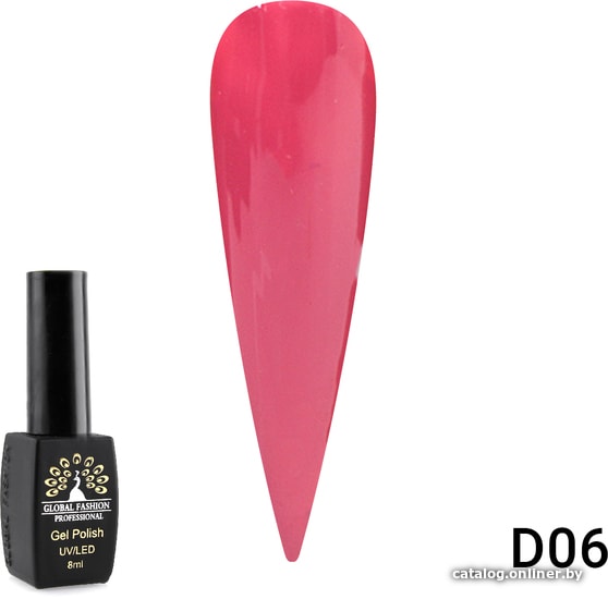 

Гель-лак Global Fashion Black Elite серии D (тон D06) 8 мл