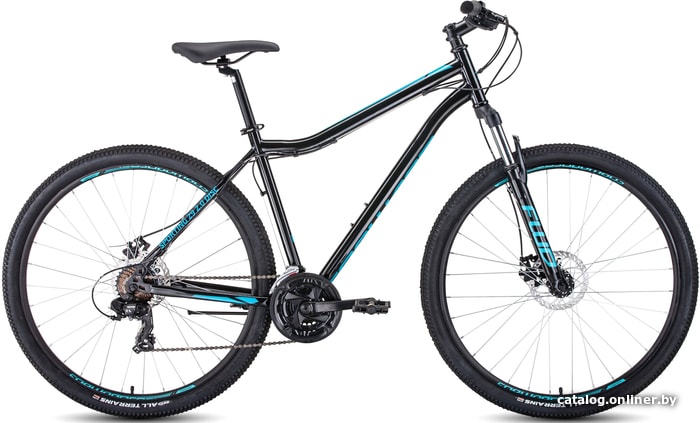 

Велосипед Forward Sporting 29 2.0 disc р.21 2020 (черный/голубой)