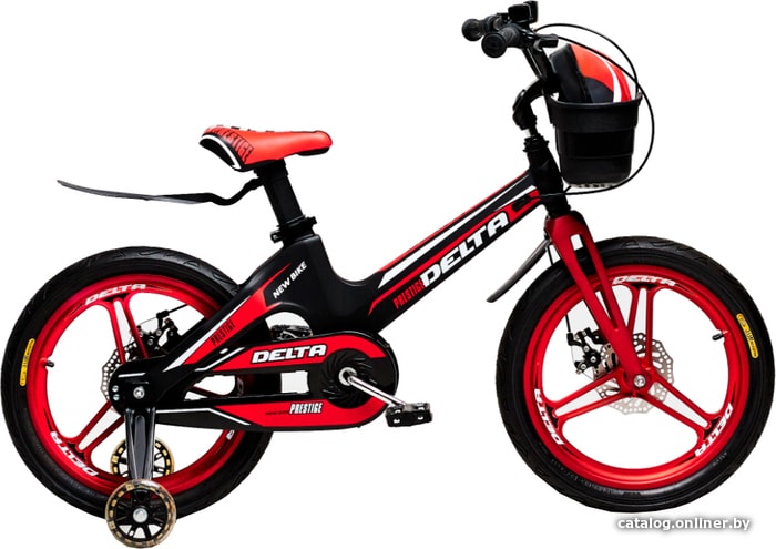 

Детский велосипед Delta Prestige D 18" + шлем 2020 (черный/красный)
