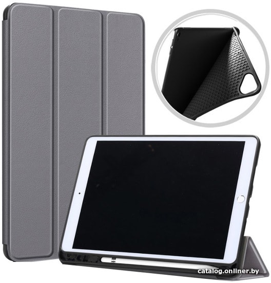 

Чехол для планшета JFK Smart Case для iPad 10.2 2019 (со стилусом, серый)