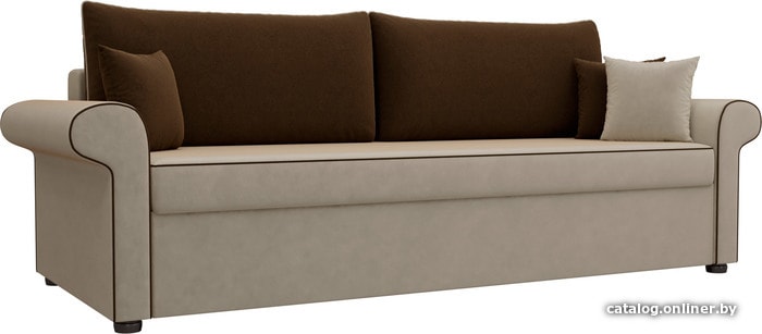 

Диван Лига диванов Милфорд 31540 (микровельвет, бежевый/коричневый)