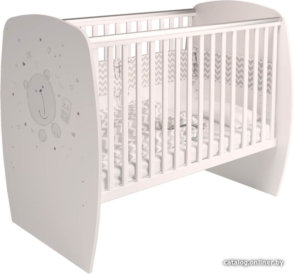 

Классическая детская кроватка Polini Kids French 700, Teddy (белый)