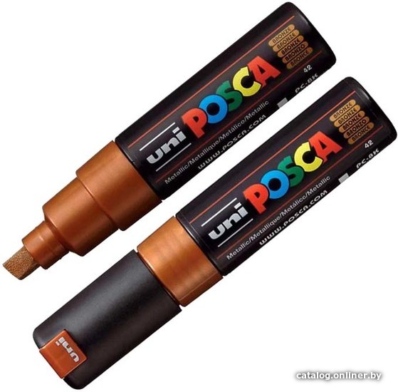 

Маркер художественный UNI Mitsubishi Pencil Posca 8 мм PC-8K BRONZE (бронзовый)