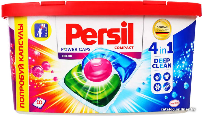 

Капсулы для стирки Persil Power Caps 4 в 1 Color (10 шт)