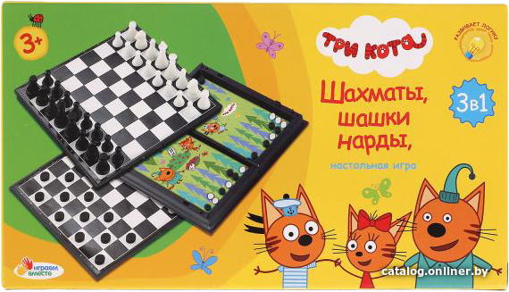 

Шахматы/шашки/нарды Играем вместе Три кота 3 в 1 G049-H37025-R3