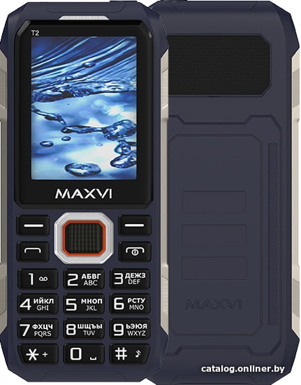 

Кнопочный телефон Maxvi T2 (темно-синий)
