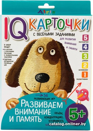 

Развивающая игра Айрис-Пресс Умные карточки. Развиваем внимание и память 5+ 25894