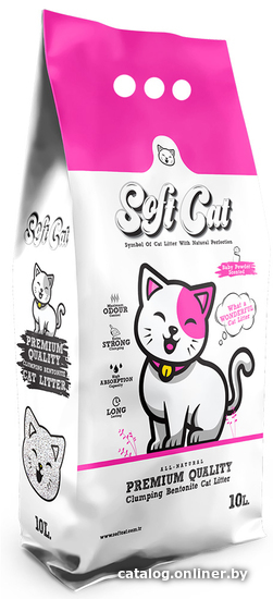 

Наполнитель для туалета Soft Cat С ароматом детской присыпки комкующийся (10 л/8.5 кг)