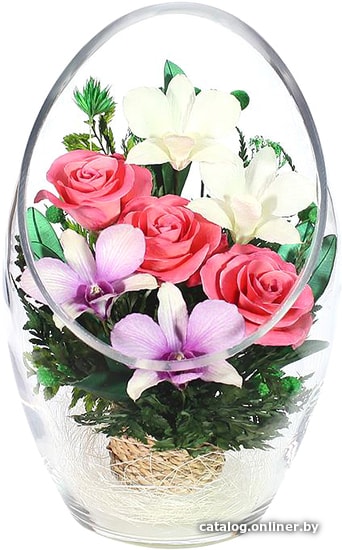 

Цветы, букеты Natural Flower Products Композиция из розовых роз и орхидей HyTT2