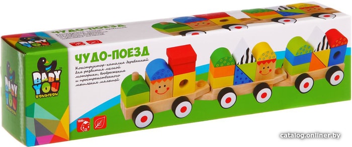 

Конструктор/игрушка-конструктор Bondibon Baby You Чудо-поезд ВВ1085