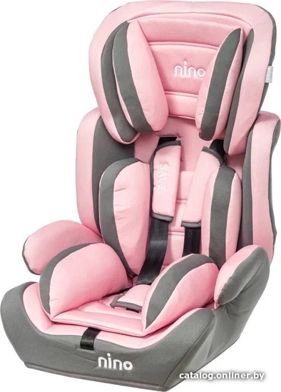 

Детское автокресло Nino Save (серый/розовый)