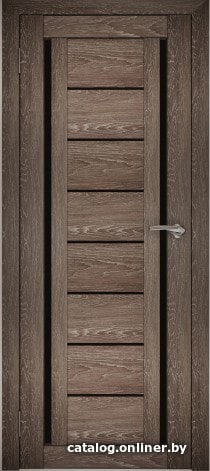 

Межкомнатная дверь Юни Амати 6 (ч) 90x200 (дуб шале-корица/черное стекло)