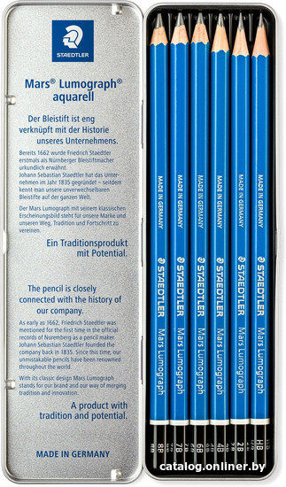 

Набор простых карандашей Staedtler Марс Люмограф 100 G6