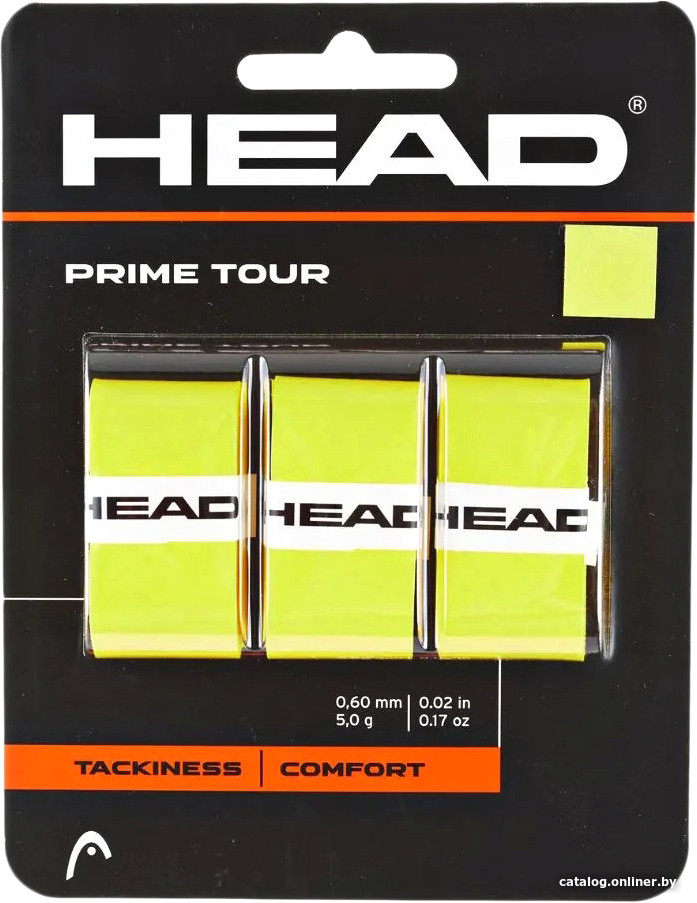 

Грип для теннисной ракетки Head Prime Tour 285621 (3 шт, желтый)