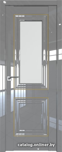 

Межкомнатная дверь ProfilDoors 28L 90x200 (грей люкс золото, стекло матовое)