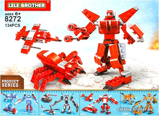 

Конструктор Lele Brother Creator 3 in 1 8272 Робот