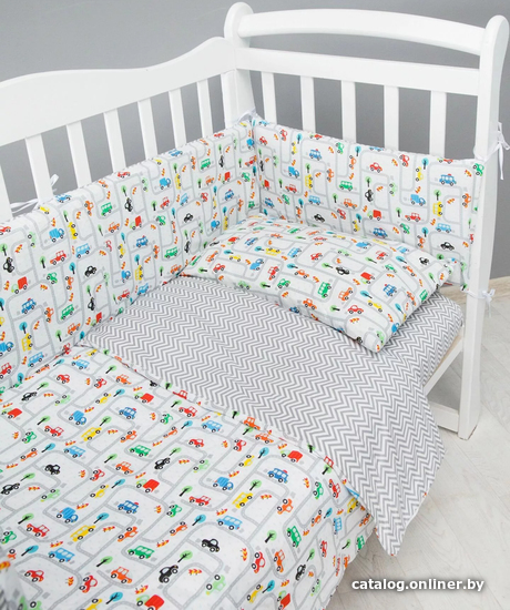 

Постельное белье Amarobaby Baby Boom Дорога AMARO-3003-Do (3 предмета, белый/серый)
