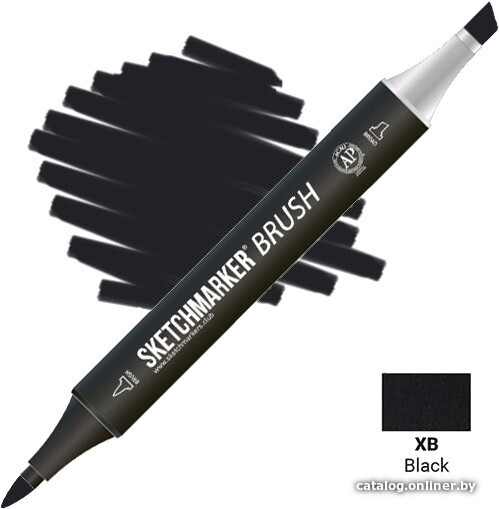 

Маркер художественный Sketchmarker Brush Двусторонний XB SMB-XB (черный)