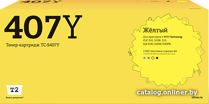 

Картридж T2 TC-S407Y (аналог Samsung CLT-Y407S Yellow)