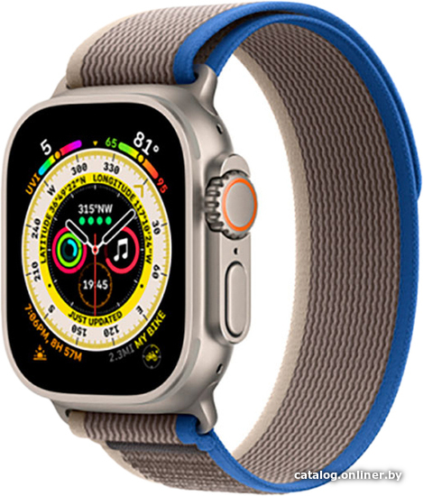 

Ремешок WiWU Trail Loop Strap для Apple Watch 42/44/45/49 мм (синий/серый)