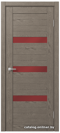 

Межкомнатная дверь MDF-Techno Dominica 120 90x200 (дуб каменно-серый , лакобель красный)