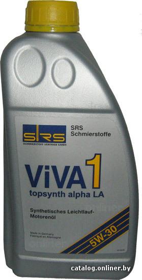 

Моторное масло SRS Viva 1 topsynth alpha LA 5W-30 1л