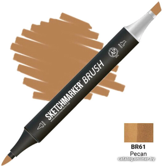 

Маркер художественный Sketchmarker Brush Двусторонний BR61 SMB-BR61 (орех пекан)