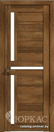 

Межкомнатная дверь Юркас Лайт 16 ДО 70x200 (корица/стекло lacobel белый лак)