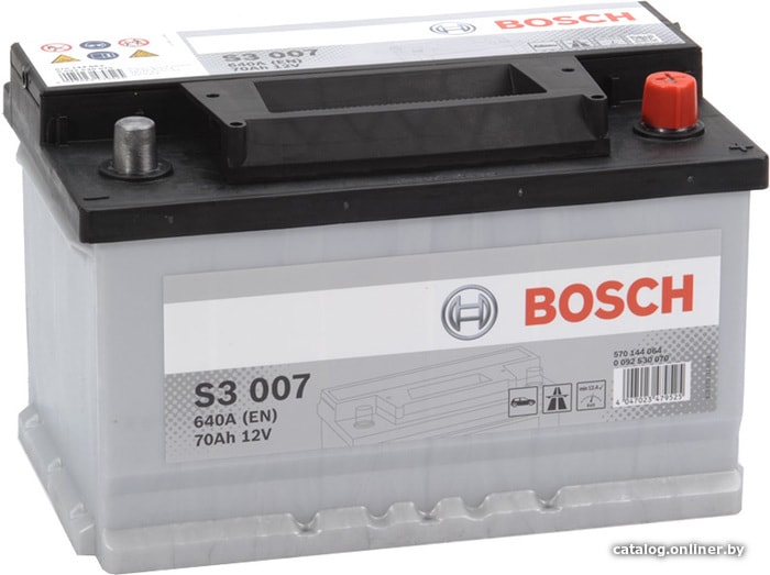 

Автомобильный аккумулятор Bosch S3 007 (570144064) 70 А/ч