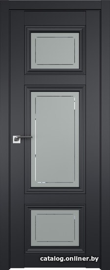 

Межкомнатная дверь ProfilDoors 2.105U 70x200 (черный матовый, стекло гравировка 4)