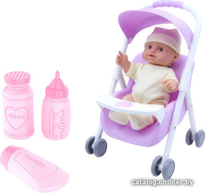 

Пупс Sharktoys С прогулочной коляской 11500057 (сиреневый)