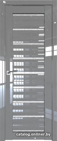 

Межкомнатная дверь ProfilDoors 76L 80x200 (грей люкс, стекло дождь белый)