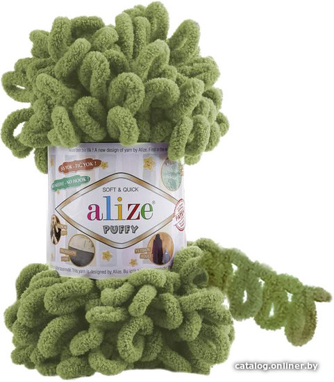 

Пряжа для вязания Alize Puffy 485 (9 м, пыльная зелень)