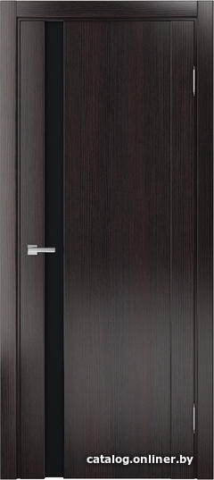 

Межкомнатная дверь MDF-Techno Доминика 225 (орех темный, Лакобель черный)
