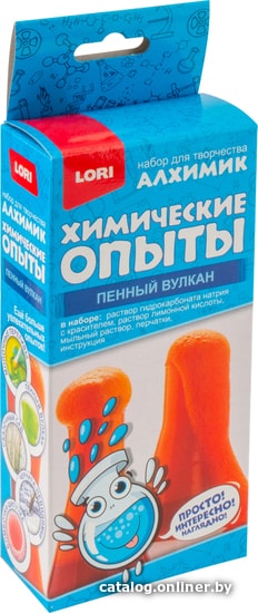 

Набор для опытов Lori Химические опыты. Пенный вулкан Оп-029 (красный)