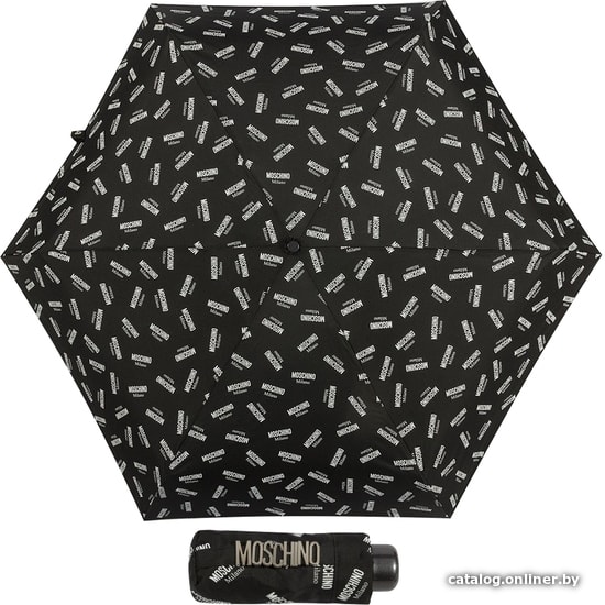 

Складной зонт Moschino 8018-Superminia Logo Black