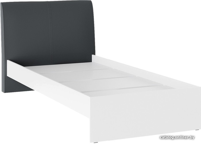 

Кровать Bon Mebel Доминика основание ЛДСП 120x200 (белый/кожзам серый)