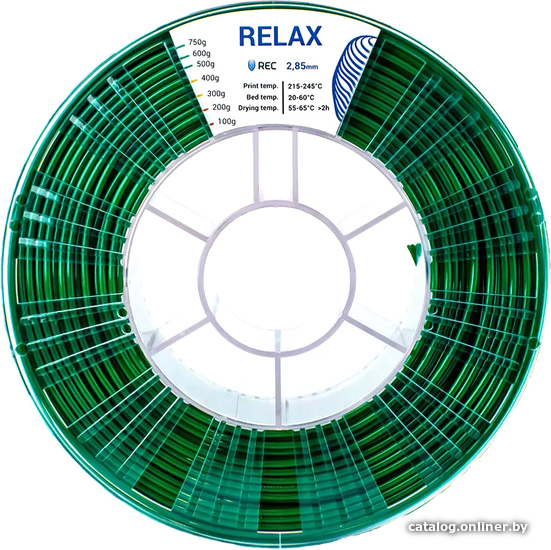 

Пластик REC Relax 2.85 мм 750 г (зеленый)
