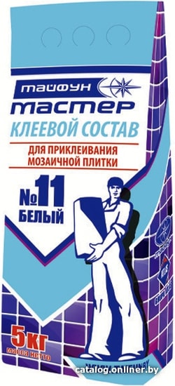 

Клей для плитки Тайфун Мастер №11 (5 кг, белый)
