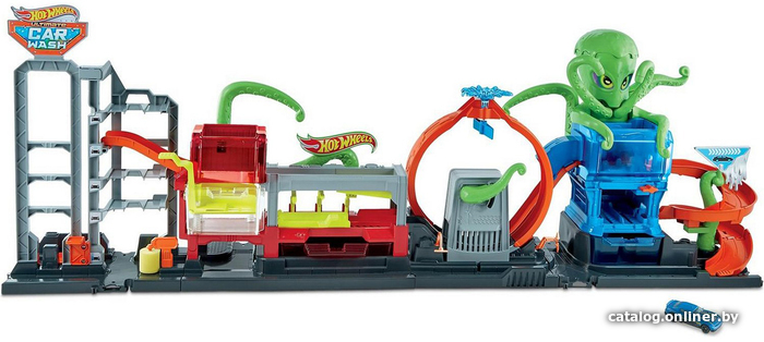 

Трек Hot Wheels Невообразимая автомойка с осьминогом GTT96
