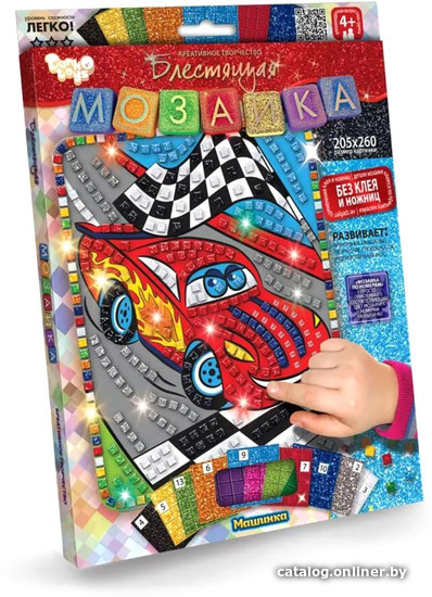 

Набор для создания поделок/игрушек Danko Toys Блестящая мозаика. Гонка БМ-02-09