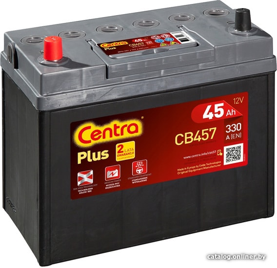 

Автомобильный аккумулятор Centra Plus Asia CB457 (45 А·ч)