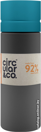 

Бутылка для воды Circular&Co GTB600 (600 мл, серый/бирюзовый)